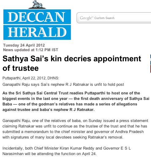 R.J. Ratnakar, Sathya Sai Central Trust, Accused